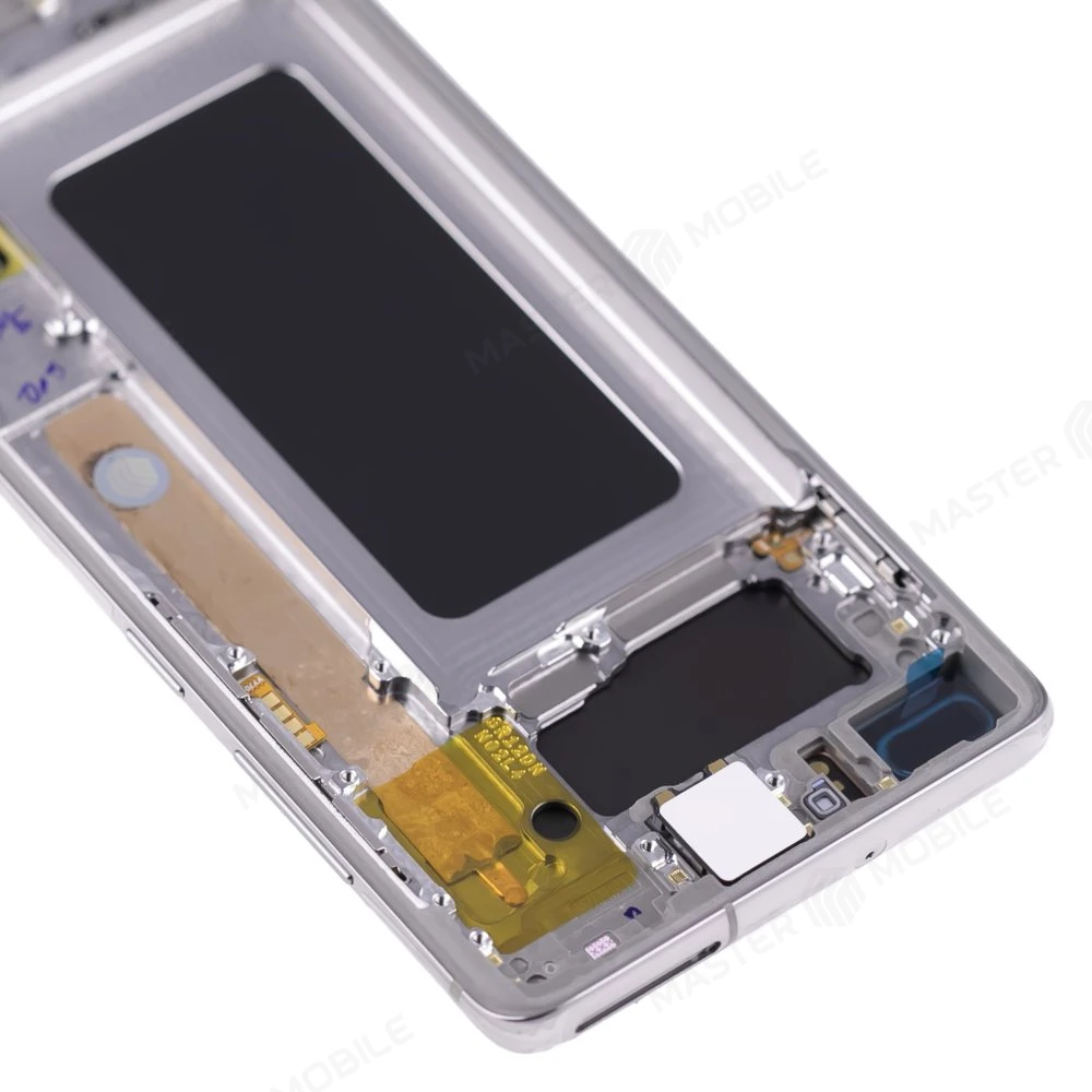 Дисплей для Samsung G975 Galaxy S10+ + тачскрин (серебристый) (в рамке) (ORIG100) (возможен дефект ЛКП) фото №3