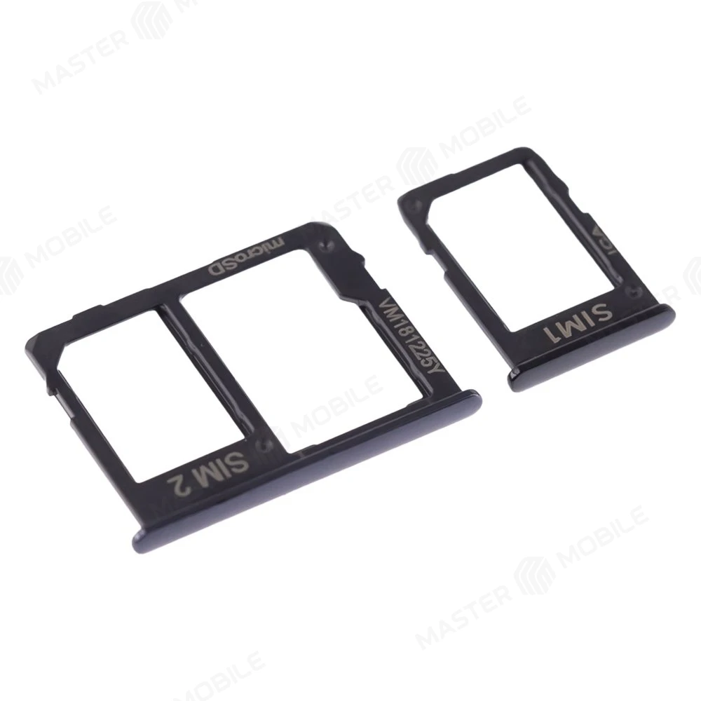 Держатель сим-карты для Samsung J415 Galaxy J4+ (2018) / J610 Galaxy J6+ (2018) (черный) фото №3