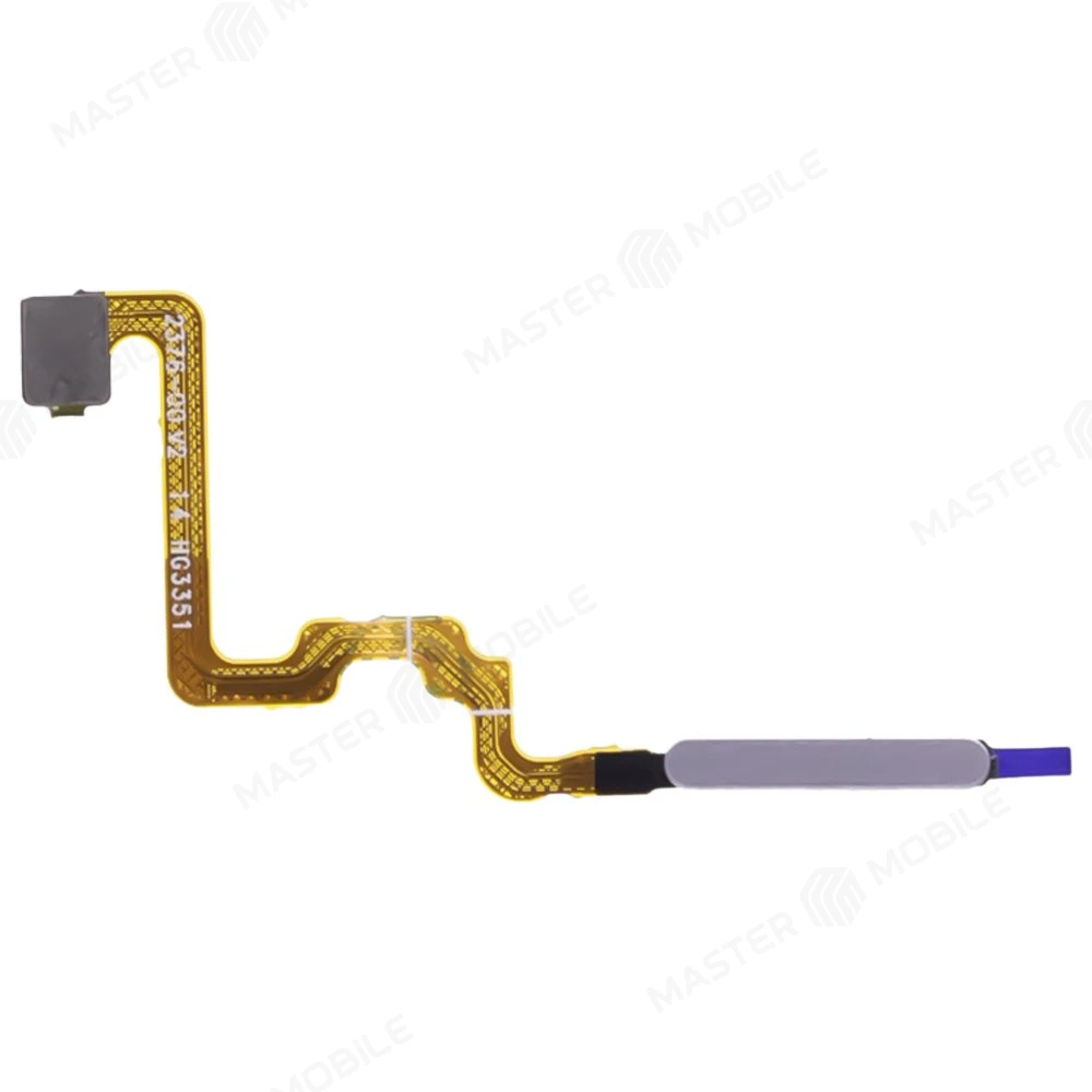 Шлейф для Xiaomi Redmi 12 4G (23053RN02Y) с комп. + сканер отпечатка пальца (серебристый) фото №1