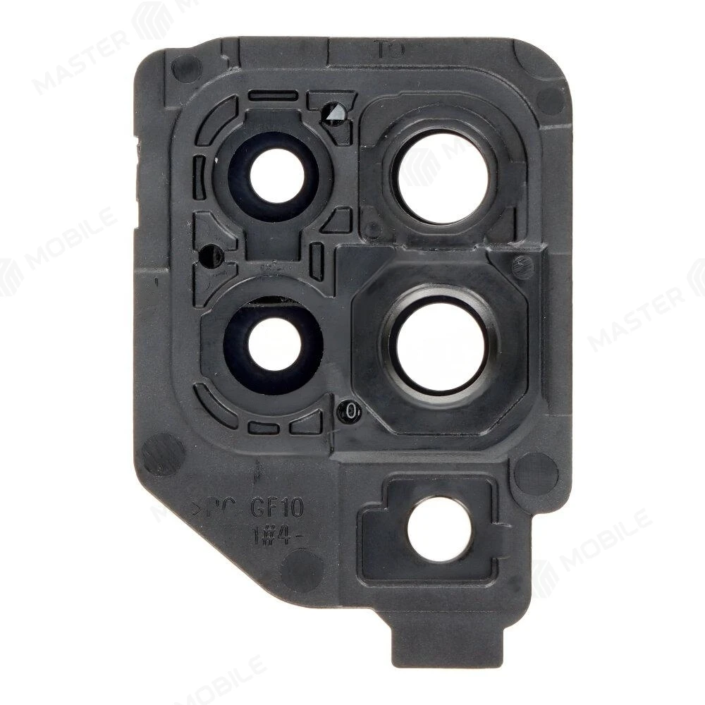 Стекло задней камеры для Samsung A225 Galaxy A22 (черный) (в рамке) фото №2