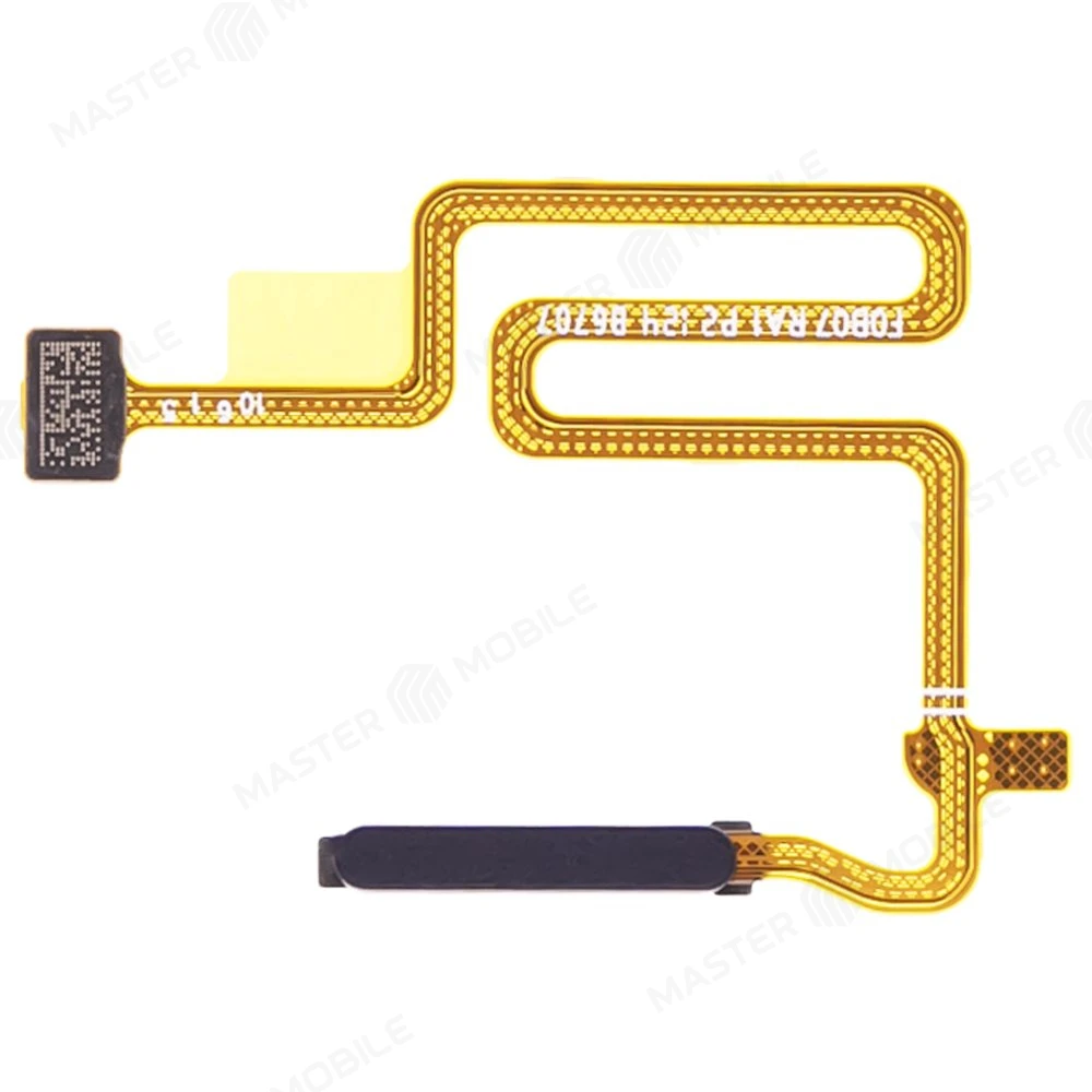 Шлейф для OPPO A16 (CPH2269) с комп. + сканер отпечатка пальца (кнопка включения) (черный) фото №1