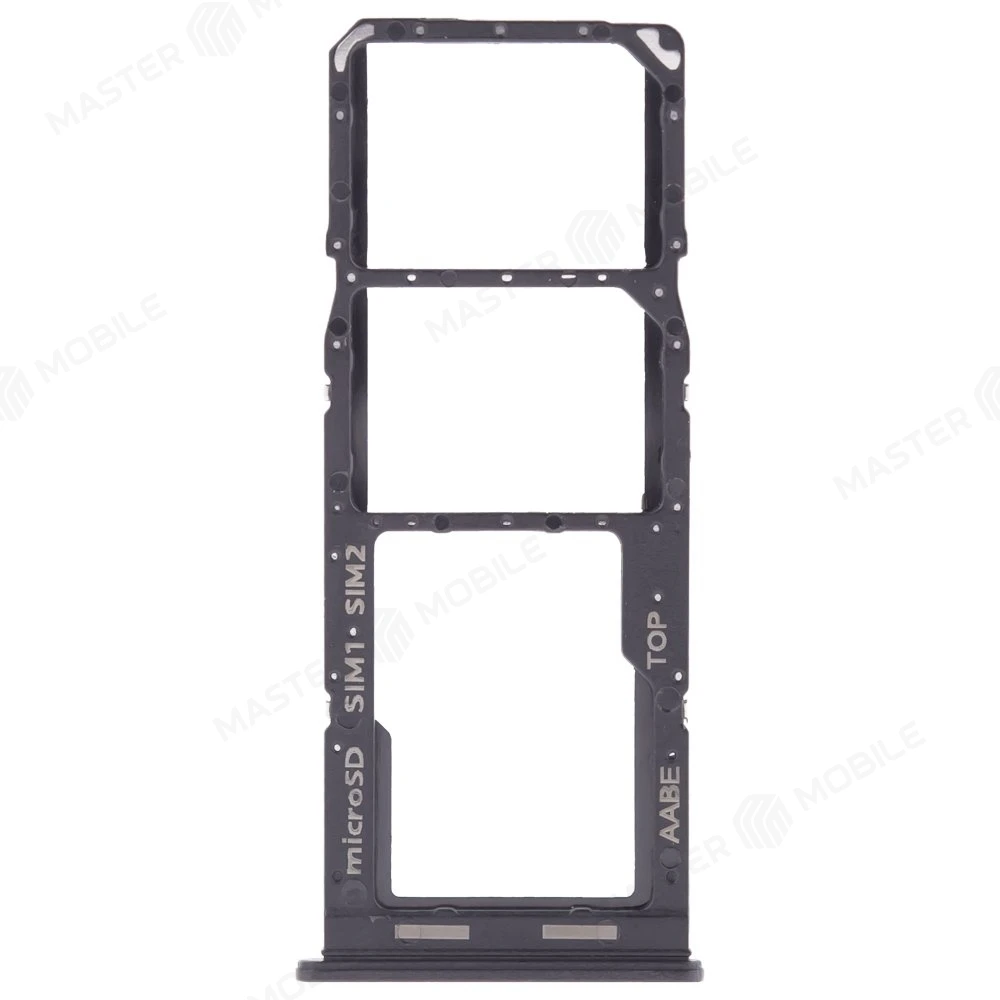 Держатель сим-карты для Samsung A125 Galaxy A12 (черный) фото №1