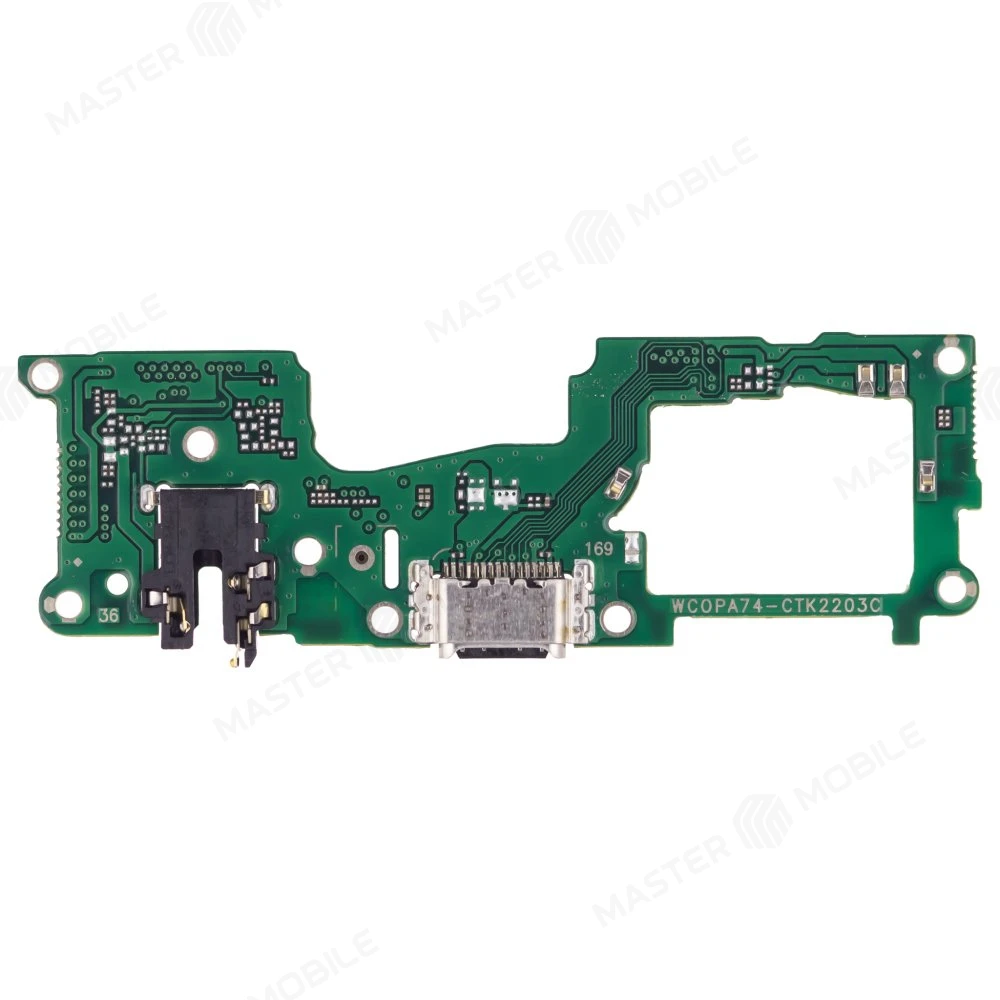 Нижняя плата для Realme 8 4G (RMX3085) / 8 Pro (RMX3081) / OPPO A74 4G (CPH2219) с комп. + разъем зарядки + микрофон фото №2