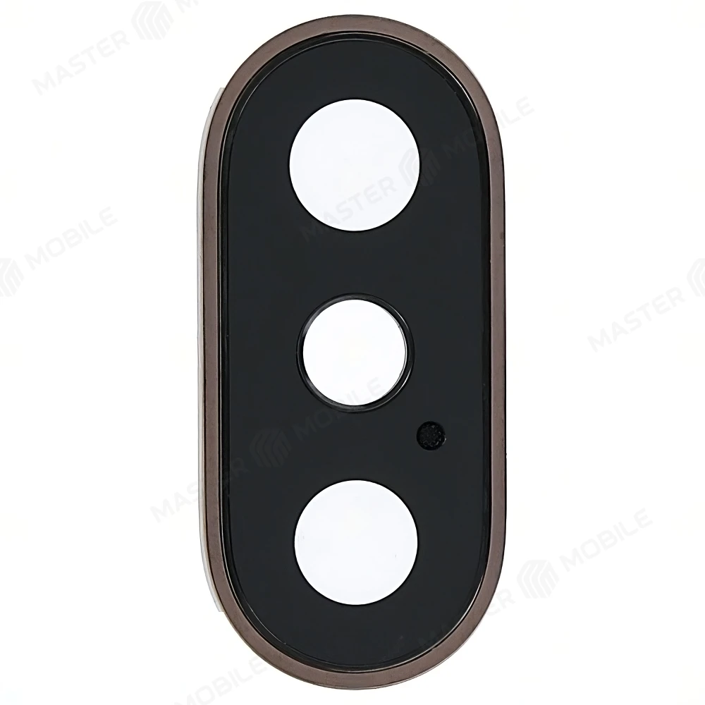 Стекло задней камеры для Apple iPhone Xs / iPhone Xs Max (в рамке) (золотистый)  фото №1