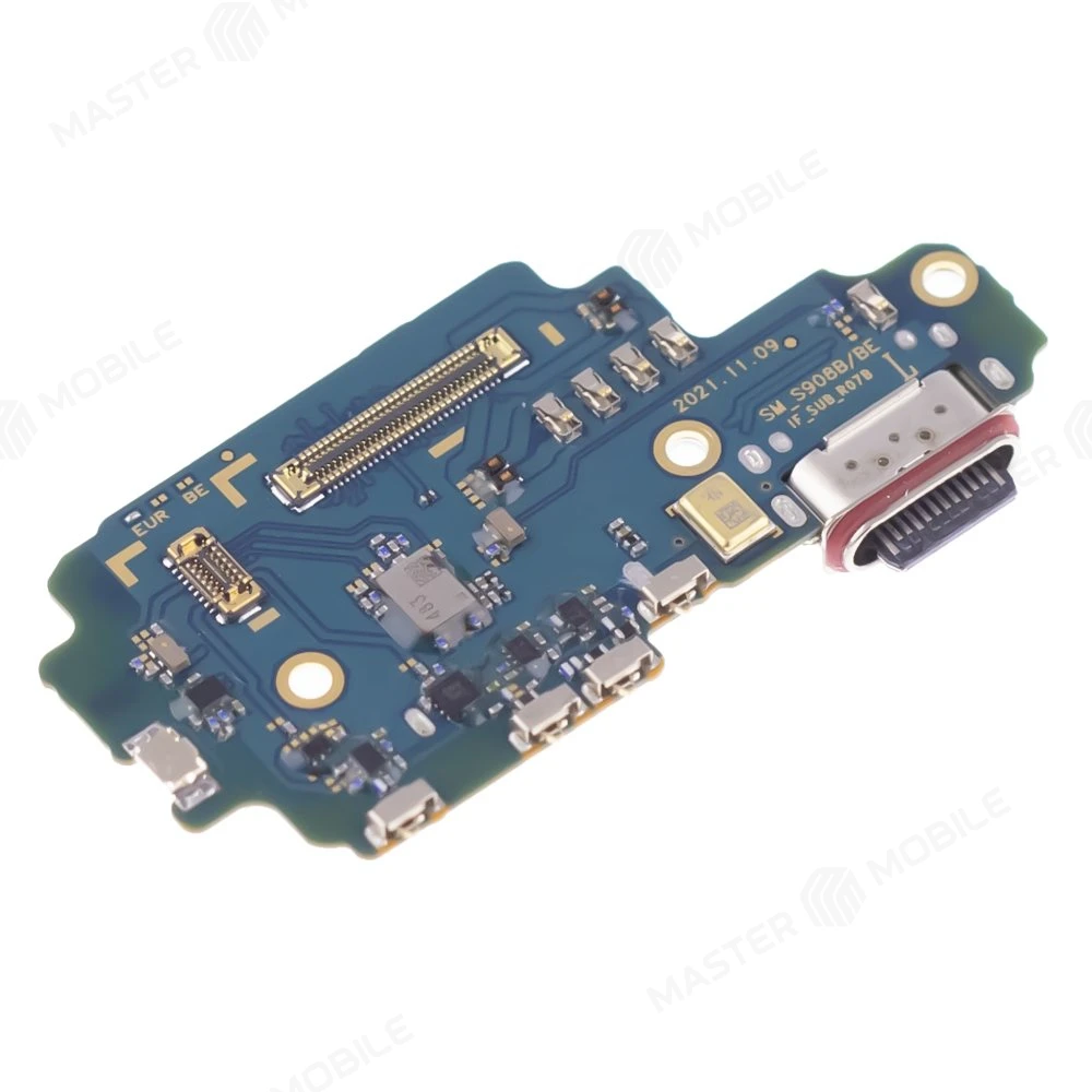 Нижняя плата для Samsung S908 Galaxy S22 Ultra с комп. + разъем зарядки + микрофон + разъем SIM (ORIG100) фото №3