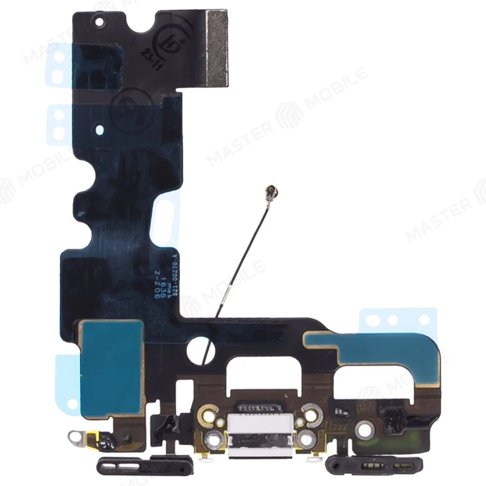 Шлейф для Apple iPhone 7 с комп. + разъем зарядки + микрофон (белый) (ORIG100) фото №2