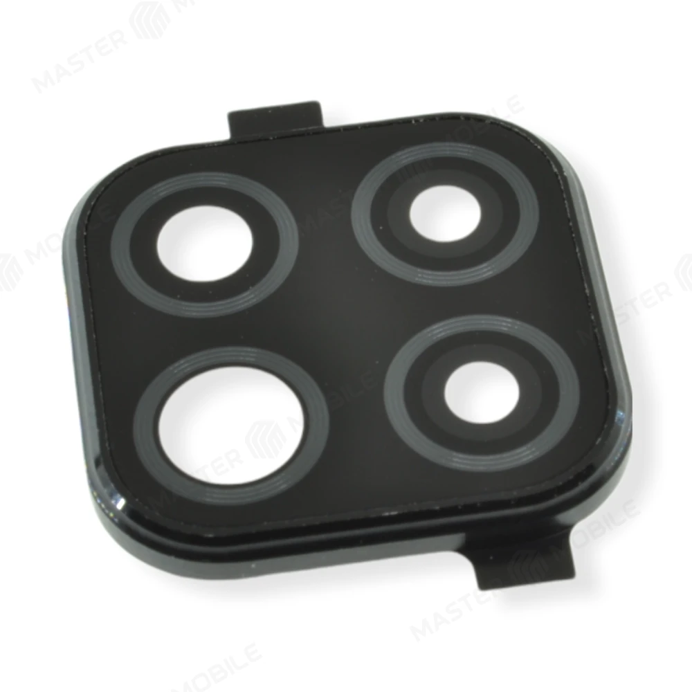 Стекло задней камеры для Huawei P40 Lite (JNY-LX1) (черный) (в рамке) фото №1