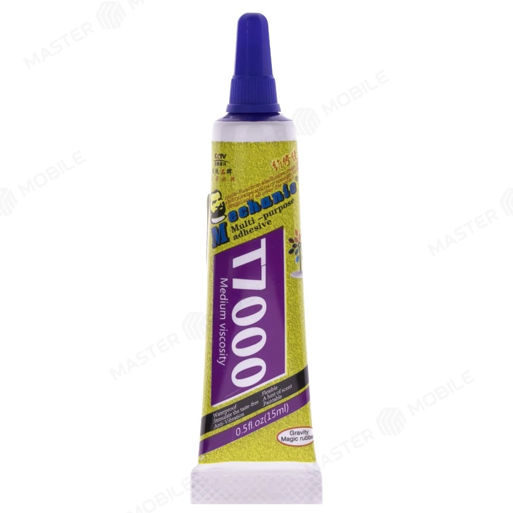 Клей-герметик для проклейки тачскринов Mechanic T7000 (15 мл) (черный) 