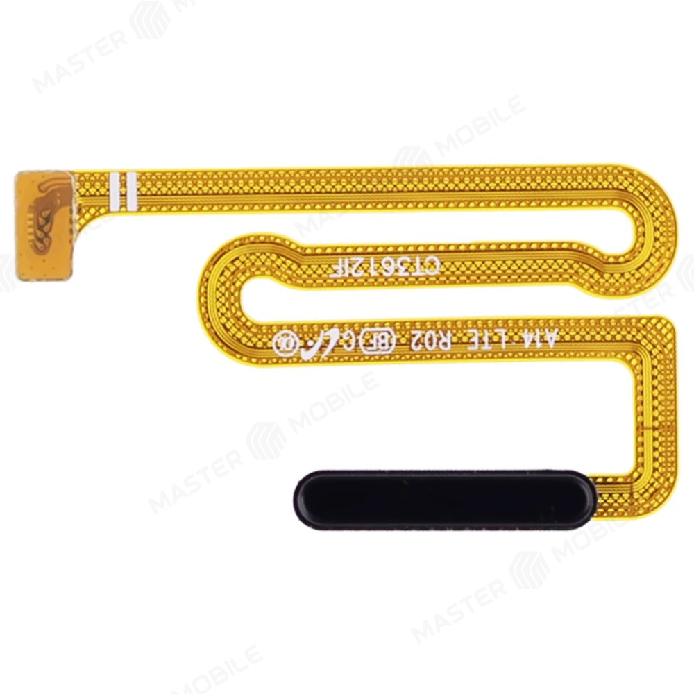 Шлейф для Samsung A145F Galaxy A14 4G / A146B Galaxy A14 5G с комп. + сканер отпечатка пальца (кнопка включения) (черный) фото №1