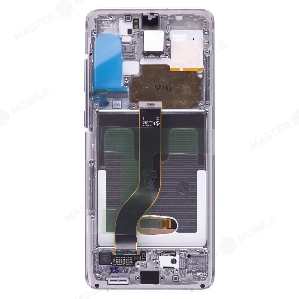 Дисплей для Samsung G985 Galaxy S20+ / G986 Galaxy S20+ 5G + тачскрин (серебристый) (в рамке) (ORIG100) (возможен дефект ЛКП) фото №2