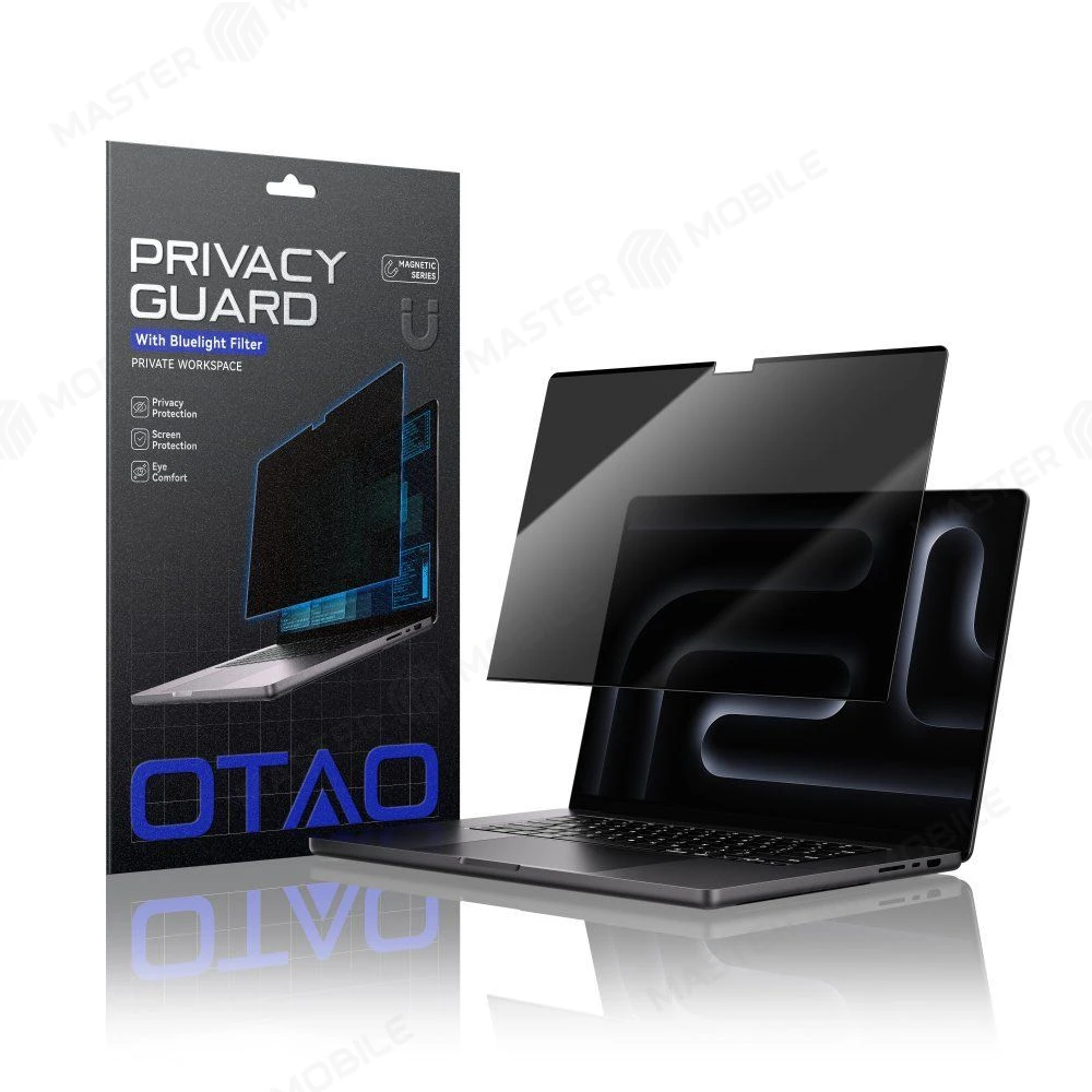 Защитное стекло магнитное OTAO 26° Privacy для Apple Macbook Air 15.3 (A2941/A3114) (антишпион) 