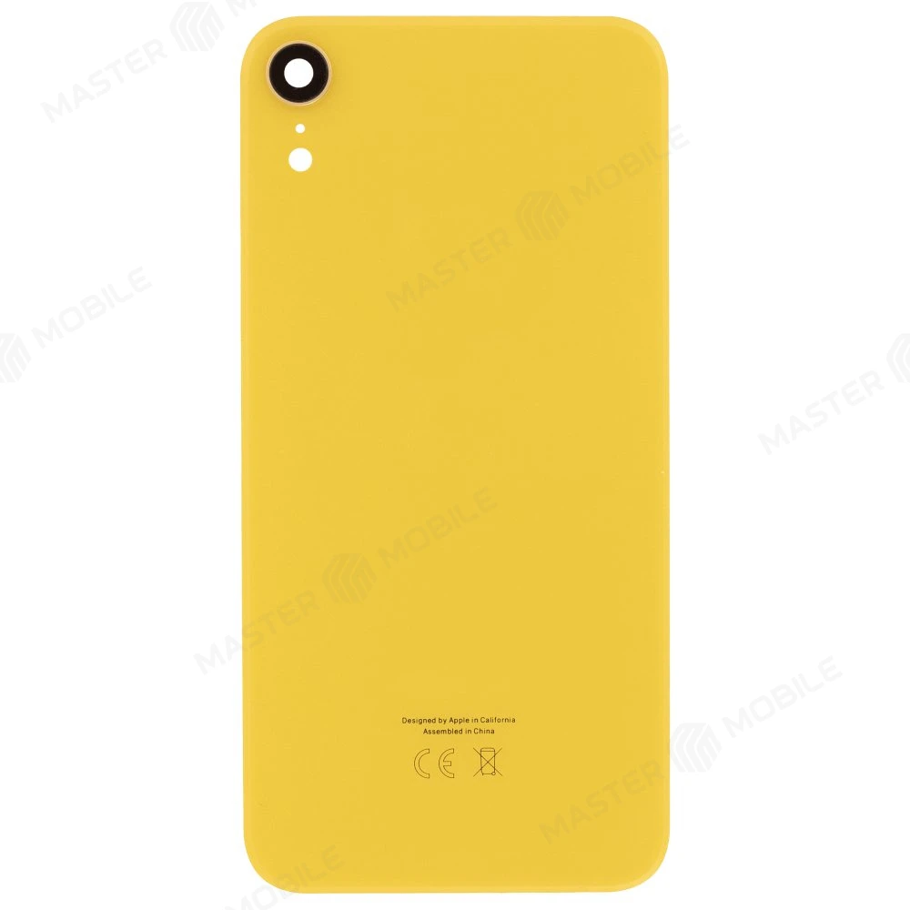 Задняя крышка для Apple iPhone Xr (желтый) (в сборе со стеклом камеры) (Premium) фото №1