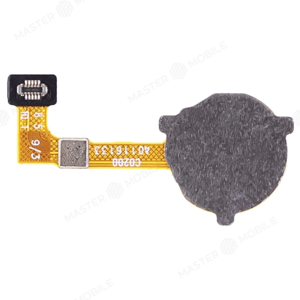 Шлейф для Realme C21 (RMX3201) с комп. + сканер отпечатка пальца (черный)  фото №2