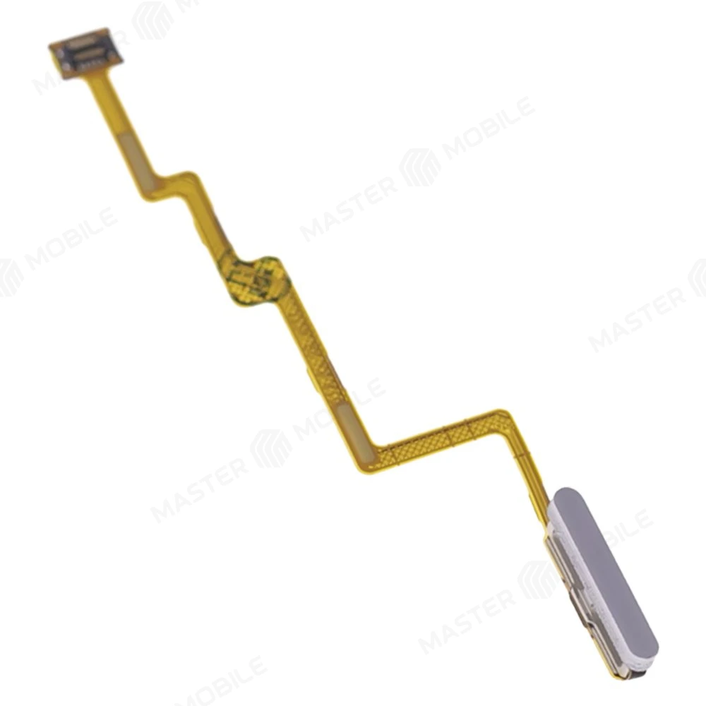 Шлейф для Xiaomi Poco F3 (M2012K11AG) с комп. + сканер отпечатка пальца (кнопка включения) (серебристый) фото №3