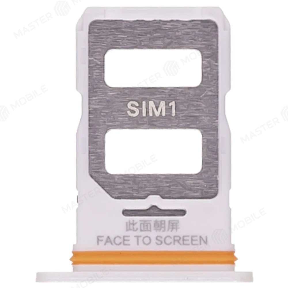 Держатель сим-карты для Xiaomi Poco X6 (23122PCD1G) (белый) фото №1