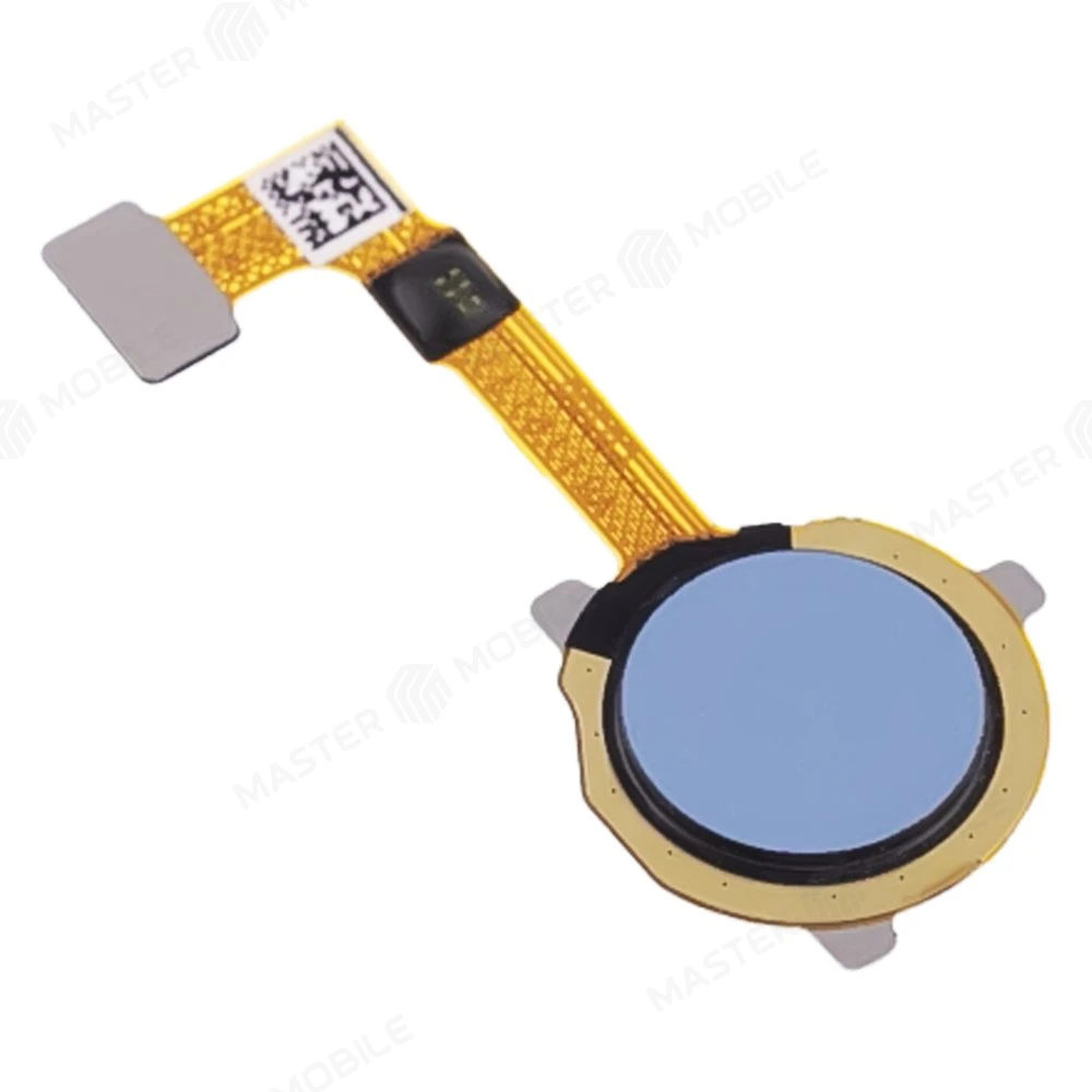 Шлейф для Realme C21 (RMX3201) с комп. + сканер отпечатка пальца (голубой)  фото №3