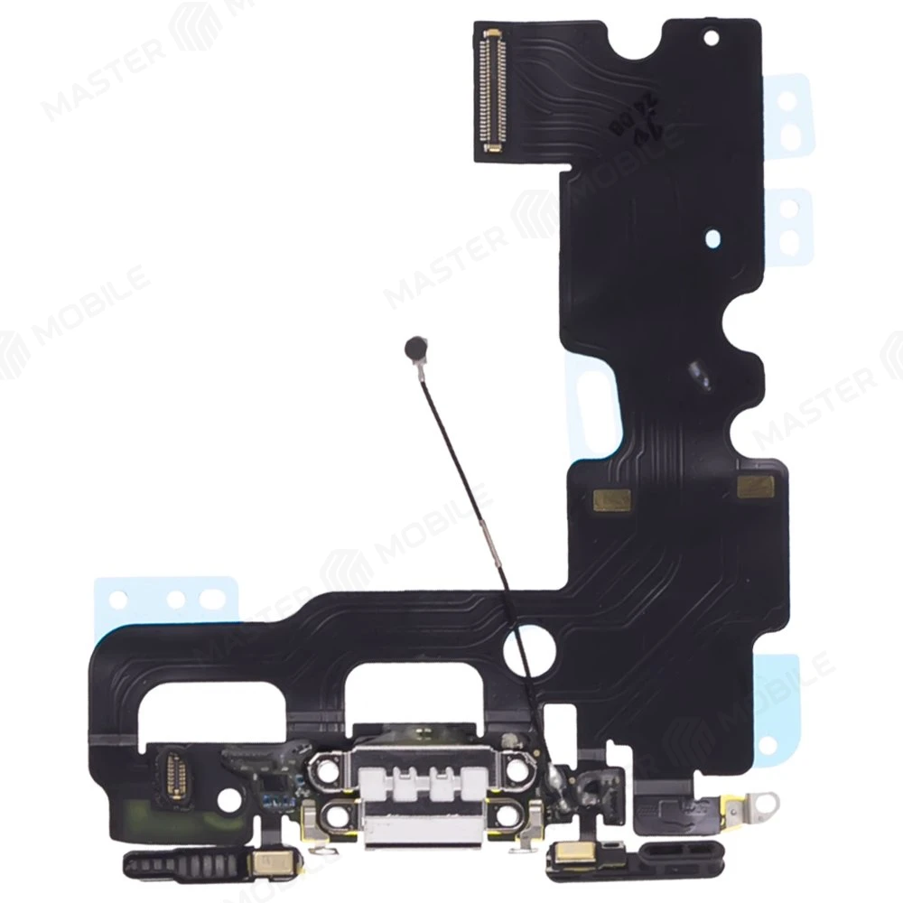 Шлейф для Apple iPhone 7 с комп. + разъем зарядки + микрофон (белый) (ORIG100) фото №1