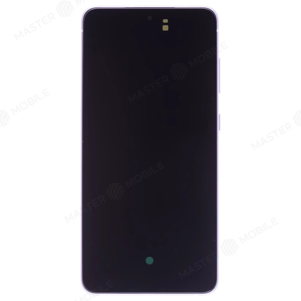 Дисплей для Samsung G990 Galaxy S21 FE + тачскрин (фиолетовый) (в рамке) (ORIG100) (возможен дефект ЛКП) фото №1