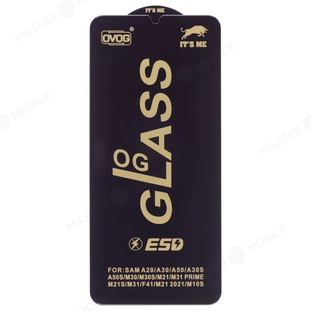 Защитное стекло OG Glass для Samsung A205 Galaxy A20 / A305 Galaxy A30 / A505 Galaxy A50 / M215 Galaxy M21 / M305 Galaxy M30 и др. (черный) фото №1