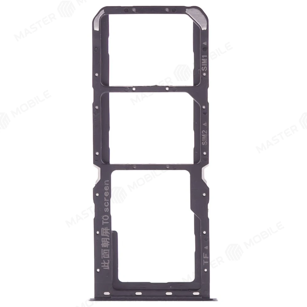 Держатель сим-карты для Realme C21Y (RMX3261/RMX3263) (черный) фото №1