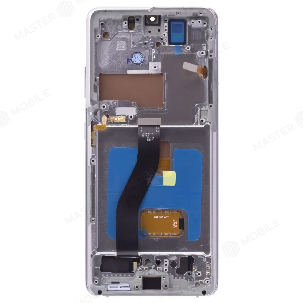 Дисплей для Samsung G998 Galaxy S21 Ultra + тачскрин (серебристый) (в рамке) (OLED) (Small Size) фото №2