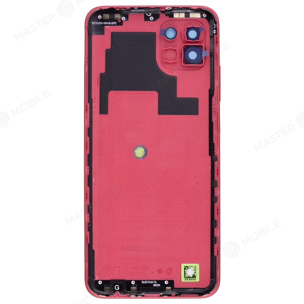 Задняя крышка для Samsung A035 Galaxy A03 (красный) (в сборе со стеклом камеры) фото №2