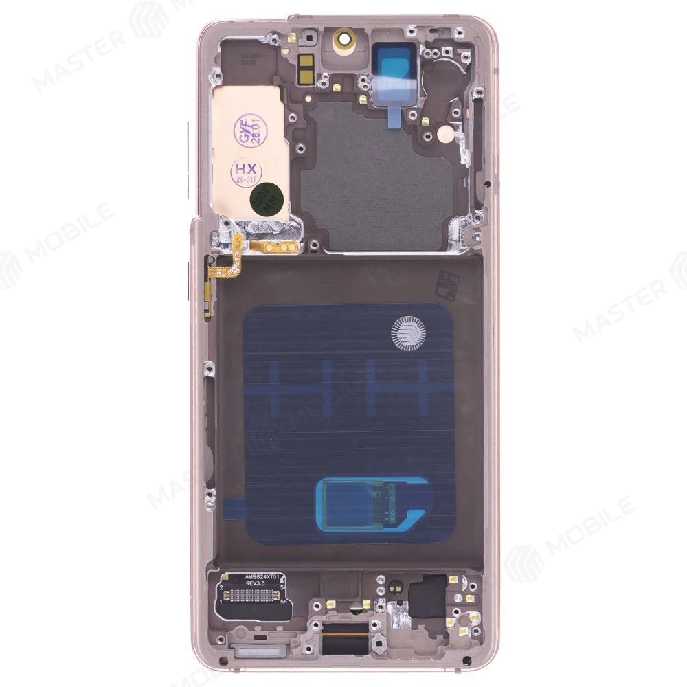 Дисплей для Samsung G991 Galaxy S21 + тачскрин (розовый) (в рамке) (OLED) (Full Size) фото №2