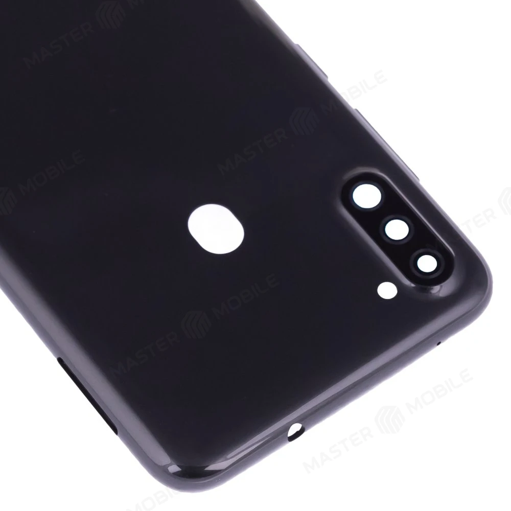 Задняя крышка для Samsung A115 Galaxy A11 (черный) (в сборе со стеклом камеры) фото №3