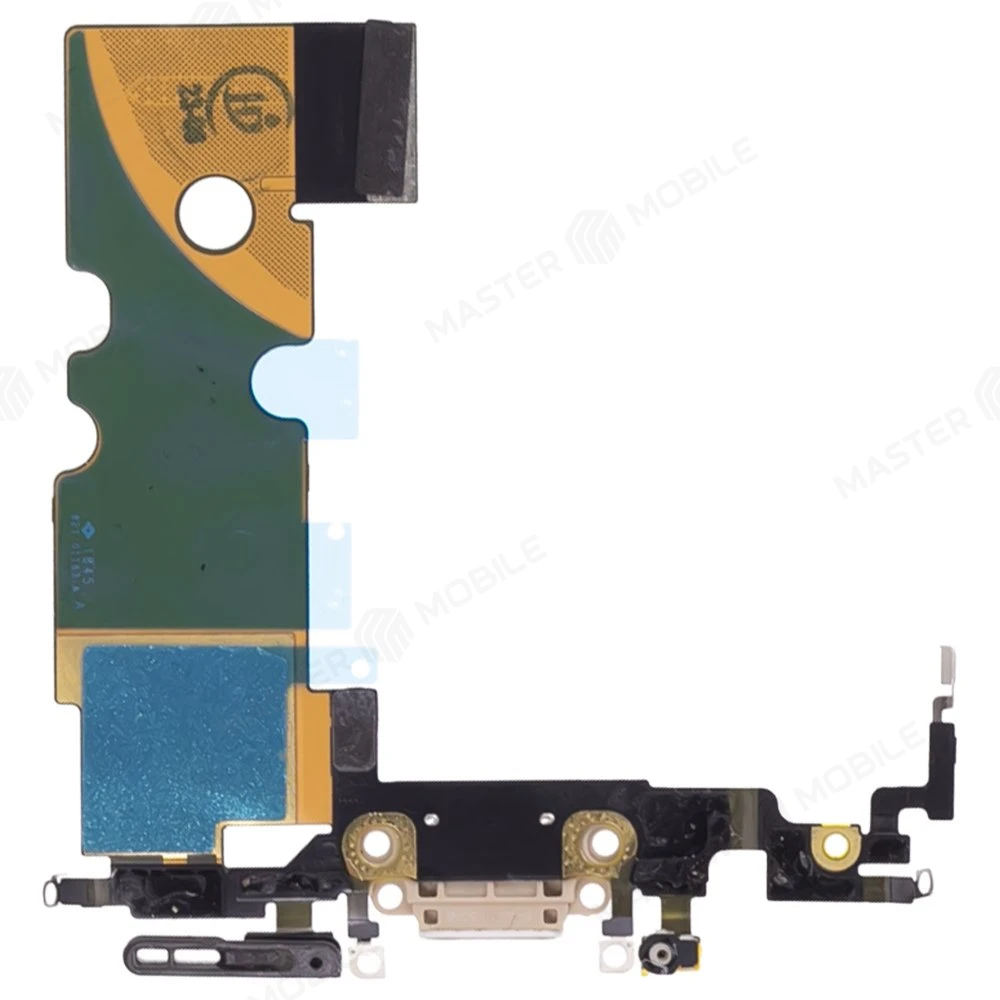 Шлейф для Apple iPhone 8 с комп. + разъем зарядки + микрофон (золотистый) (ORIG100) фото №2