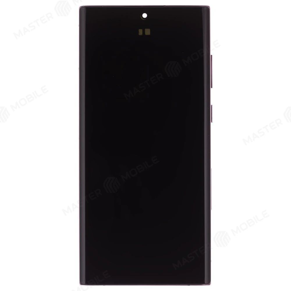 Дисплей для Samsung S908 Galaxy S22 Ultra + тачскрин (бордовый) (в рамке) (OLED) (Full Size) фото №1