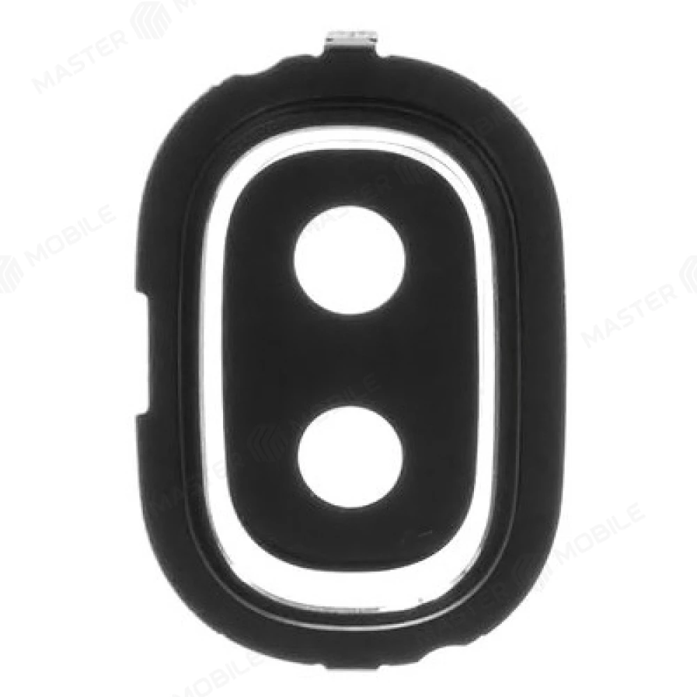 Стекло задней камеры для Samsung J250 Galaxy J2 (2018) (черный) (в рамке) 