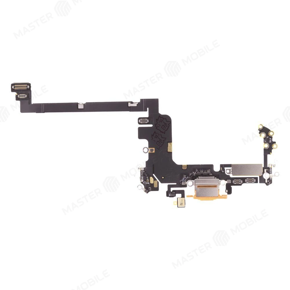 Шлейф для Apple iPhone 17 Pro (SIM + eSIM) с комп. + разъем зарядки + микрофон (оранжевый) (ORIG100) фото №1