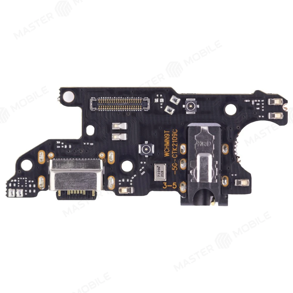 Нижняя плата для Xiaomi Redmi Note 9T (M2007J22G) с комп. + разъем зарядки + разъем гарнитуры + микрофон  фото №1