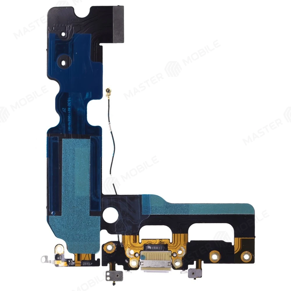 Шлейф для Apple iPhone 7 Plus с комп. + разъем зарядки + микрофон (серый)  фото №2