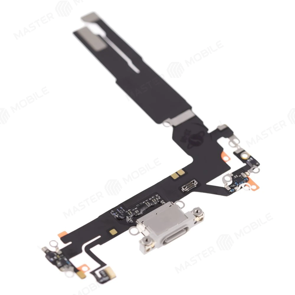 Шлейф для Apple iPhone 16 с комп. + разъем зарядки + микрофон (белый) (ORIG100)  фото №3