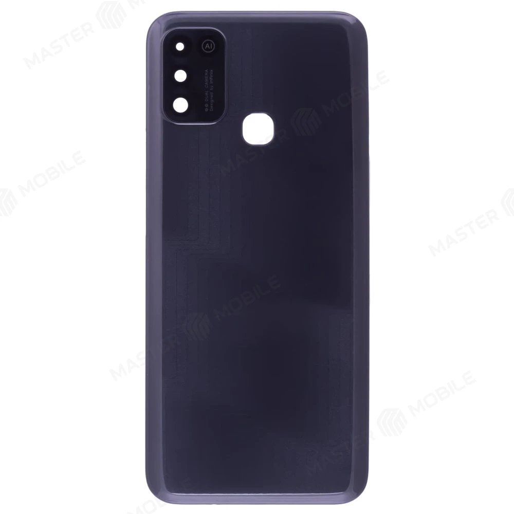 Задняя крышка для Infinix Hot 11 Play (черный) (в сборе со стеклом камеры) фото №1