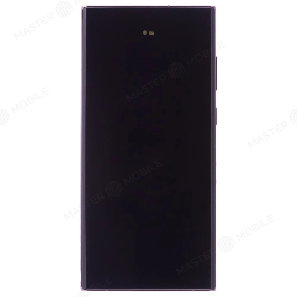 Дисплей для Samsung S908 Galaxy S22 Ultra + тачскрин (бордовый) (в рамке) (ORIG100) (возможен дефект ЛКП) фото №1
