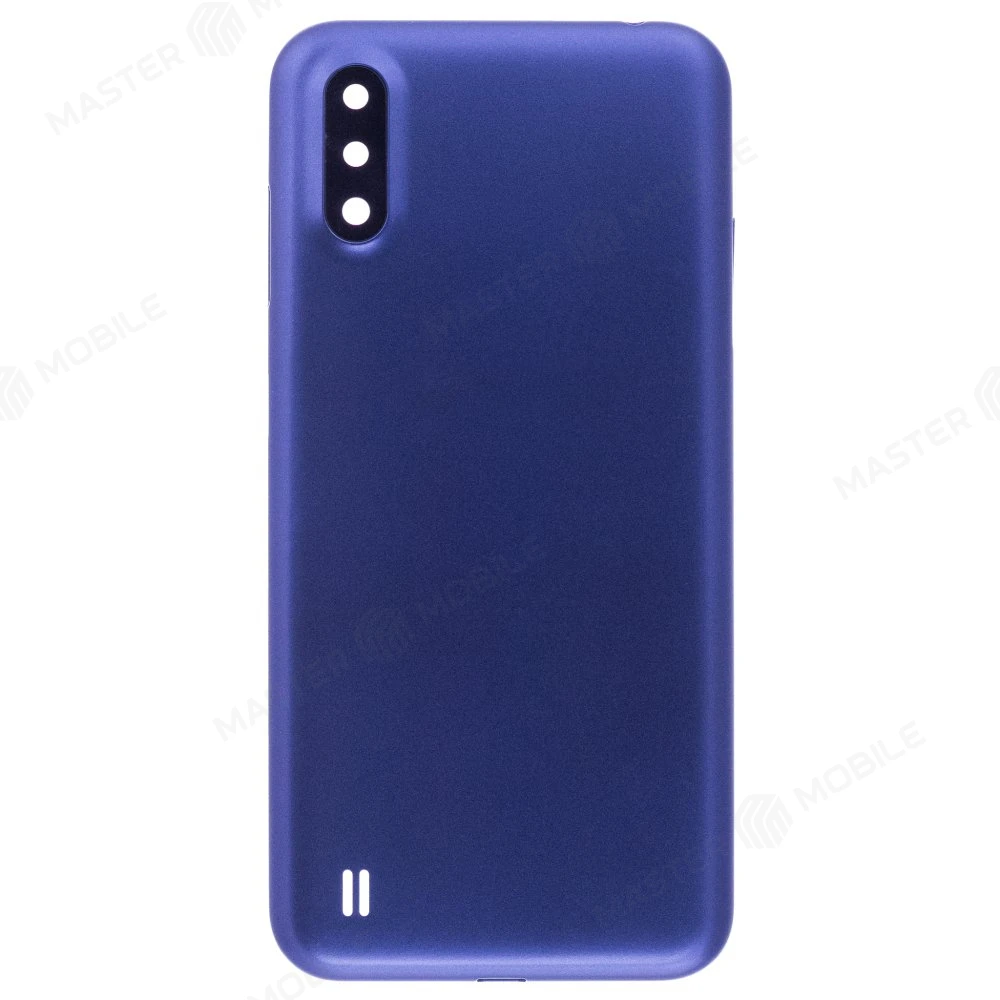 Задняя крышка для Samsung A015 Galaxy A01 (синий) (в сборе со стеклом камеры) фото №1