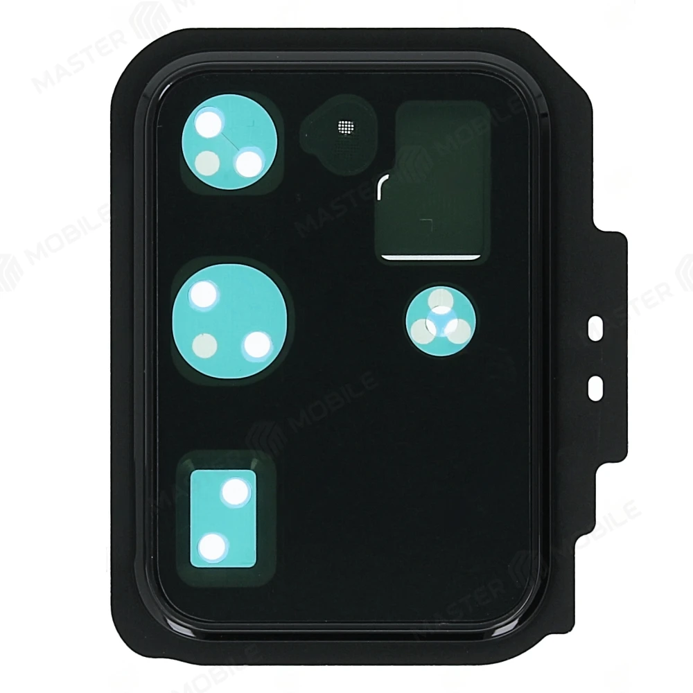 Стекло задней камеры для Samsung G988 Galaxy S20 Ultra (черный) (в рамке) фото №1