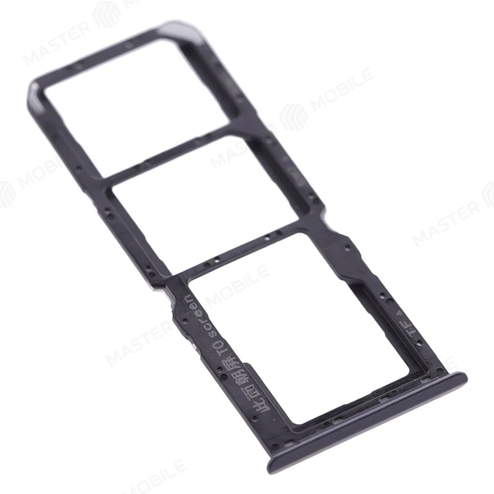 Держатель сим-карты для Realme C21Y (RMX3261/RMX3263) (черный) фото №3