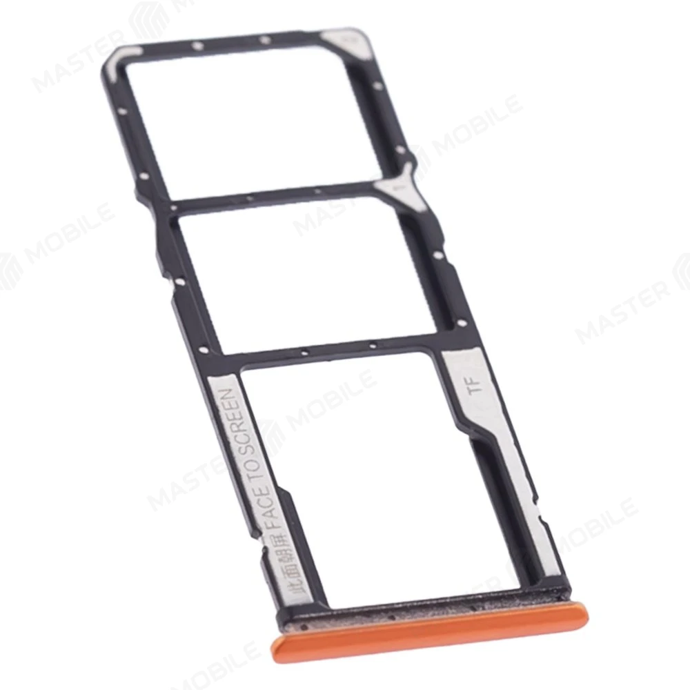 Держатель сим-карты для Xiaomi Redmi 9T (M2010J19SG/Y) (оранжевый) фото №3