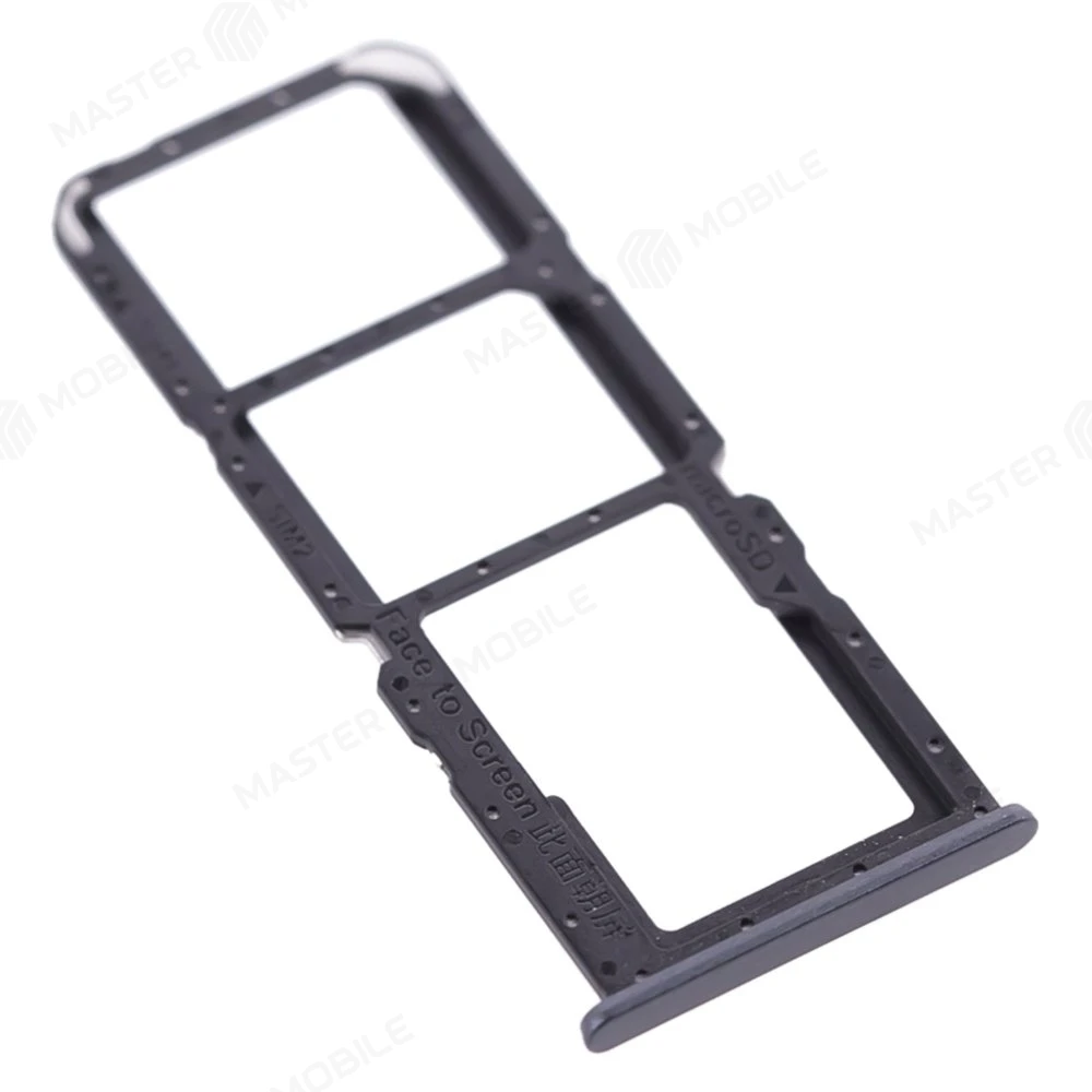 Держатель сим-карты для Realme C30 (RMX3581) (черный) фото №3