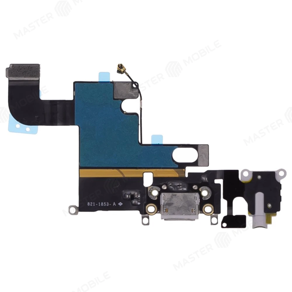 Шлейф для Apple iPhone 6 с комп. + разъем зарядки/гарнитуры + микрофон (серый) (ORIG100) фото №2