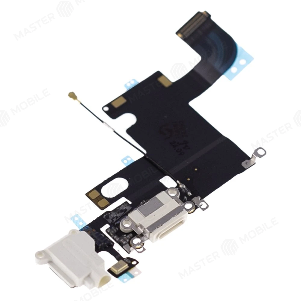 Шлейф для Apple iPhone 6 с комп. + разъем зарядки/гарнитуры + микрофон (белый) (ORIG100) фото №3