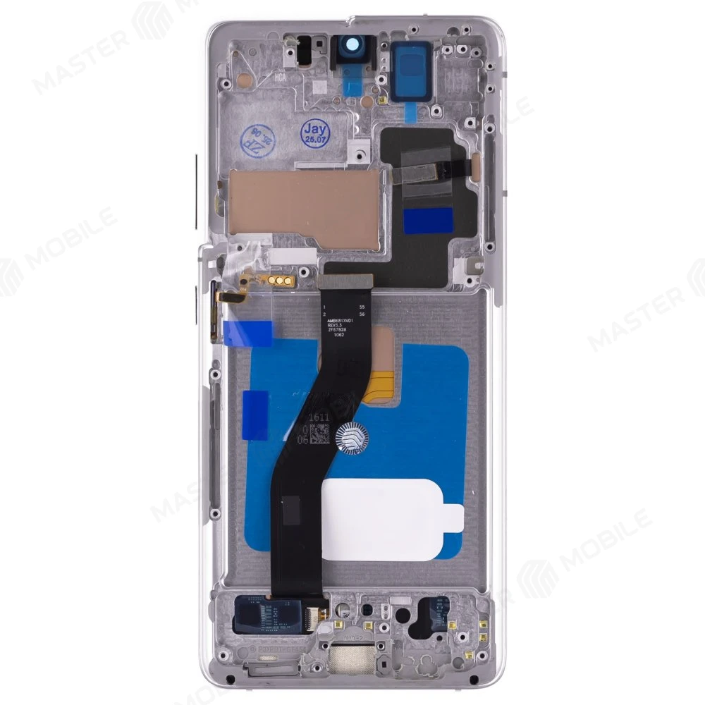 Дисплей для Samsung G998 Galaxy S21 Ultra + тачскрин (серебристый) (в рамке) (OLED) (Full Size) фото №2