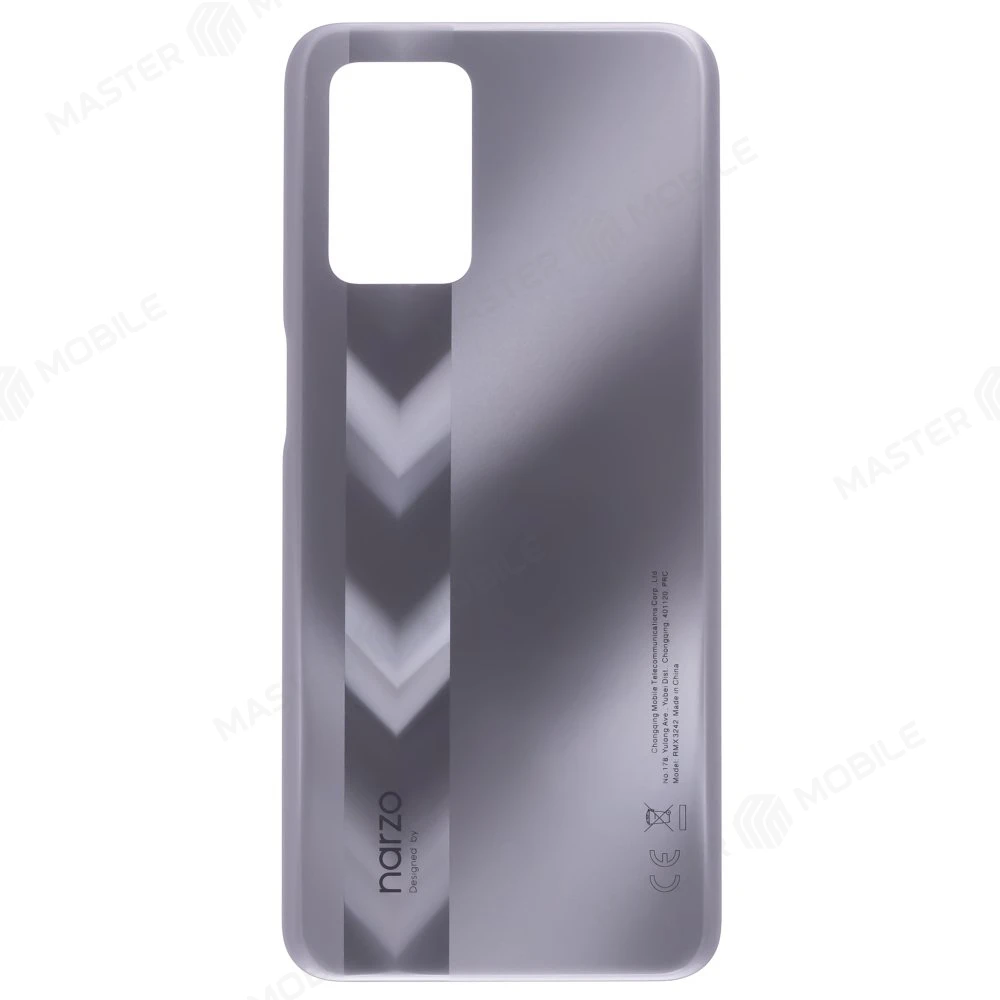 Задняя крышка для Realme Narzo 30 5G (RMX3242) (серебристый) фото №1