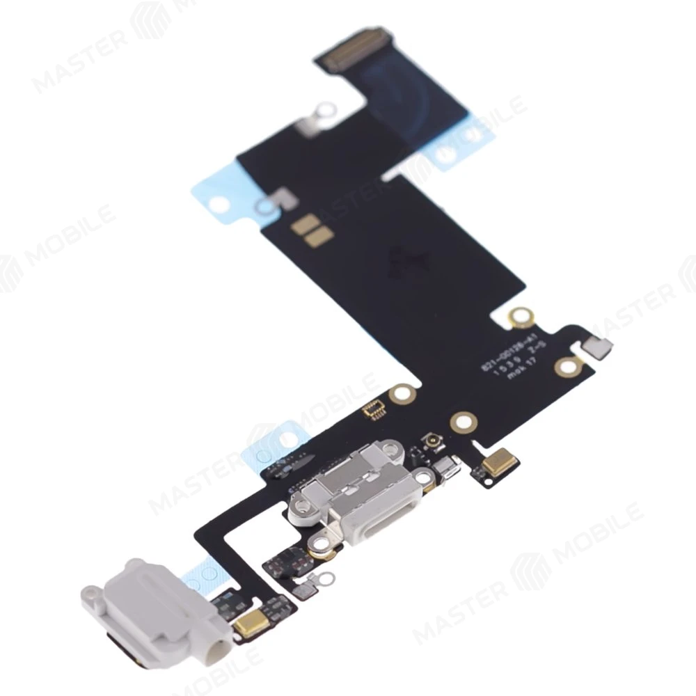 Шлейф для Apple iPhone 6s Plus с комп. + разъем зарядки/гарнитуры + микрофон (белый)  фото №3