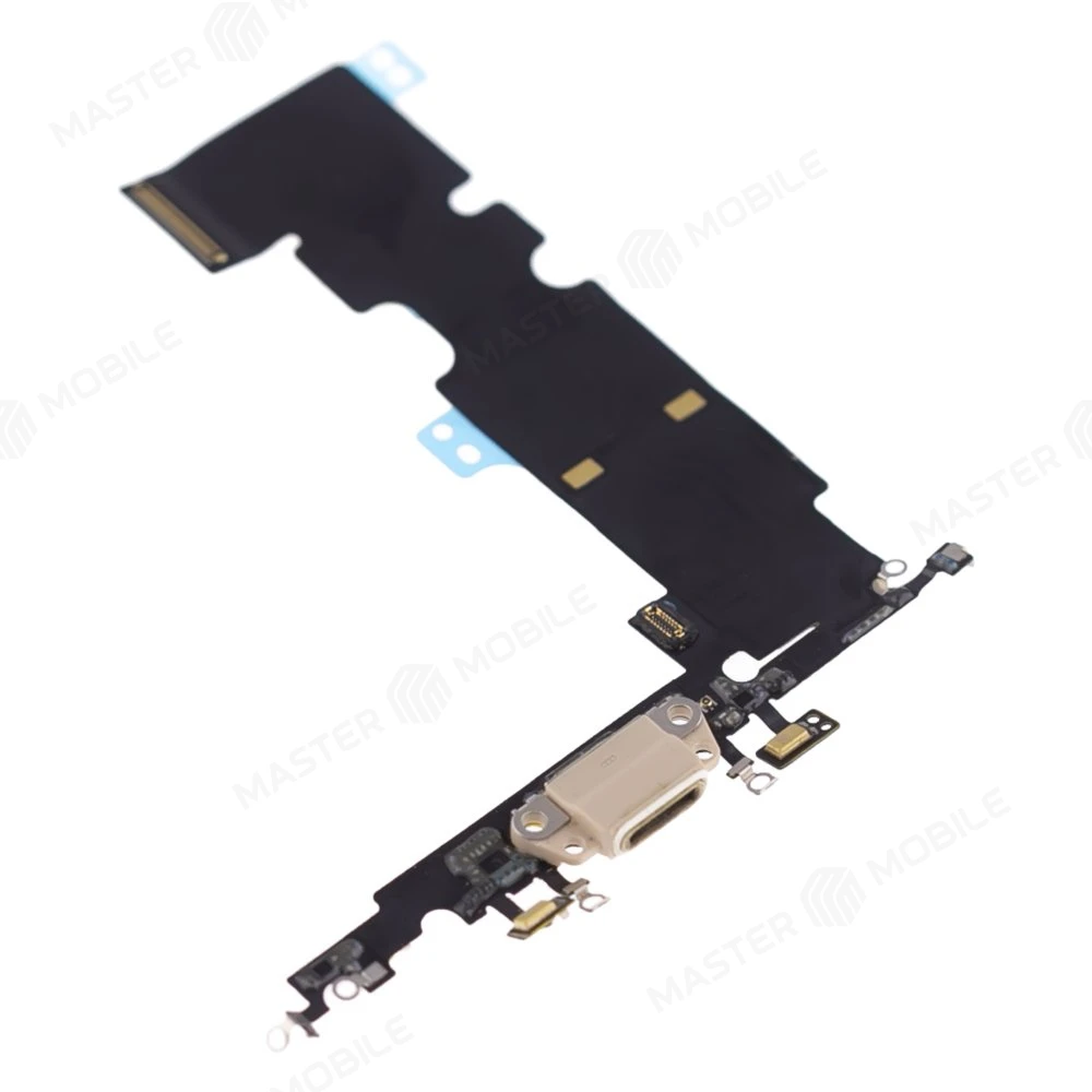 Шлейф для Apple iPhone 8 Plus с комп. + разъем зарядки + микрофон (золотистый) (ORIG100) фото №3