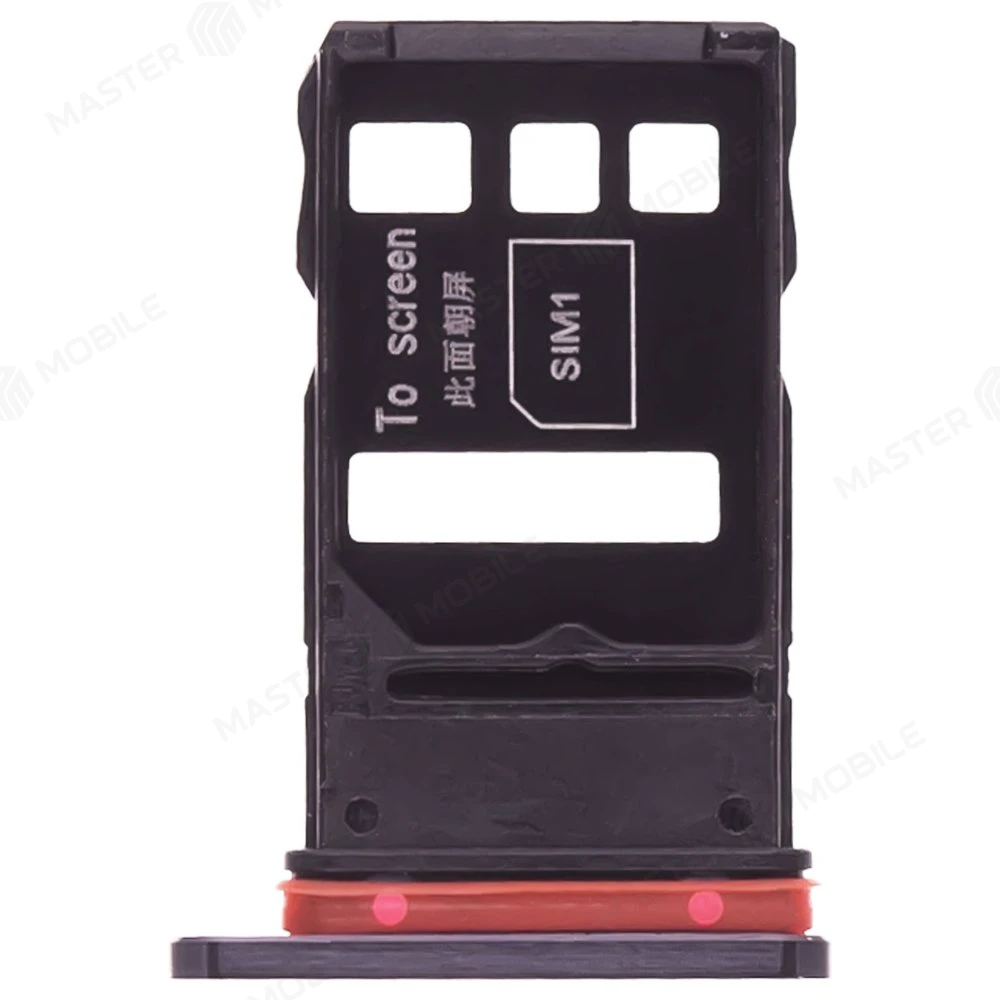 Держатель сим-карты для Huawei Honor 30 Pro+ (EBG-AN10) (черный) фото №1