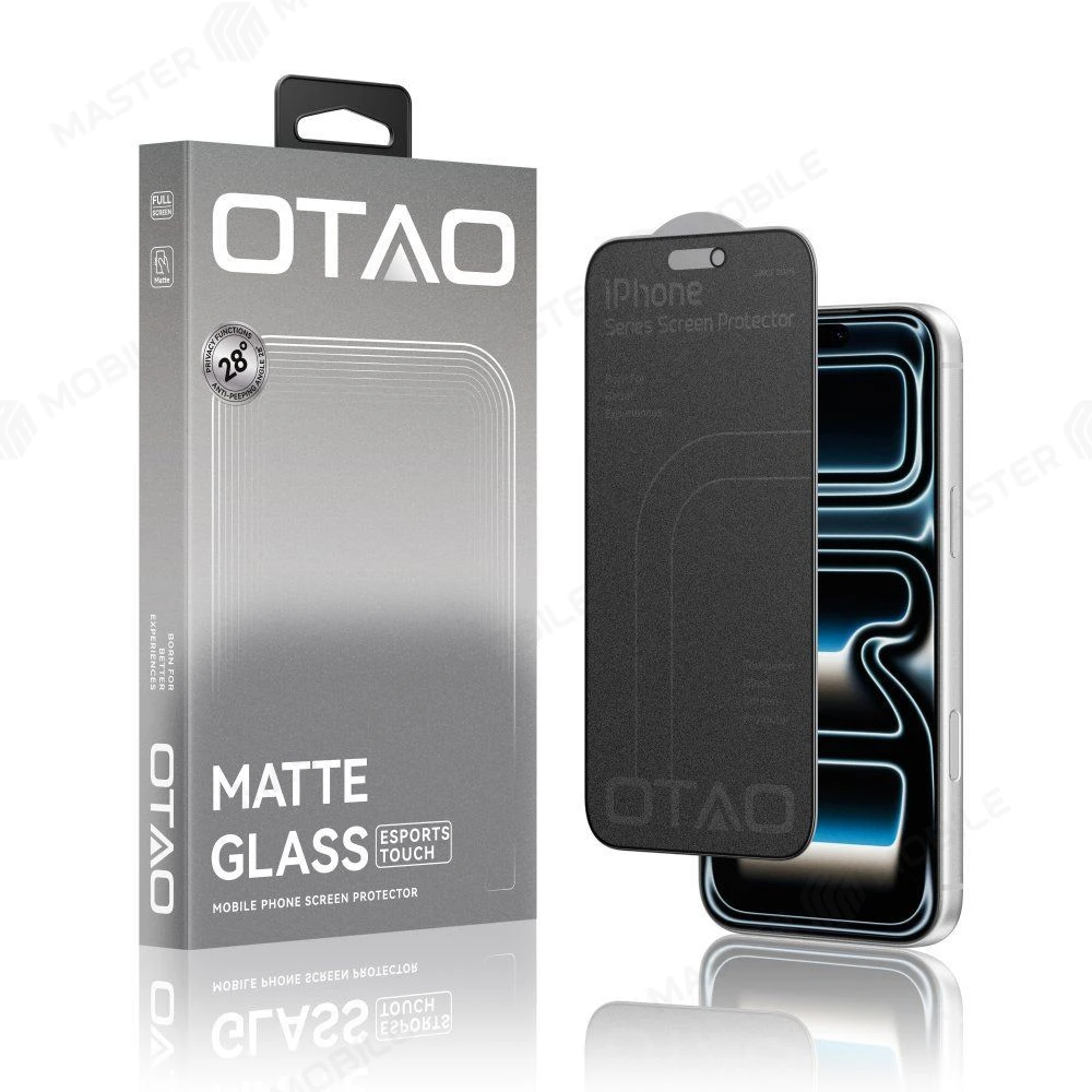 Защитное стекло OTAO Matte + 28° Privacy для Apple iPhone 16 Pro Max (матовое) (антишпион) 